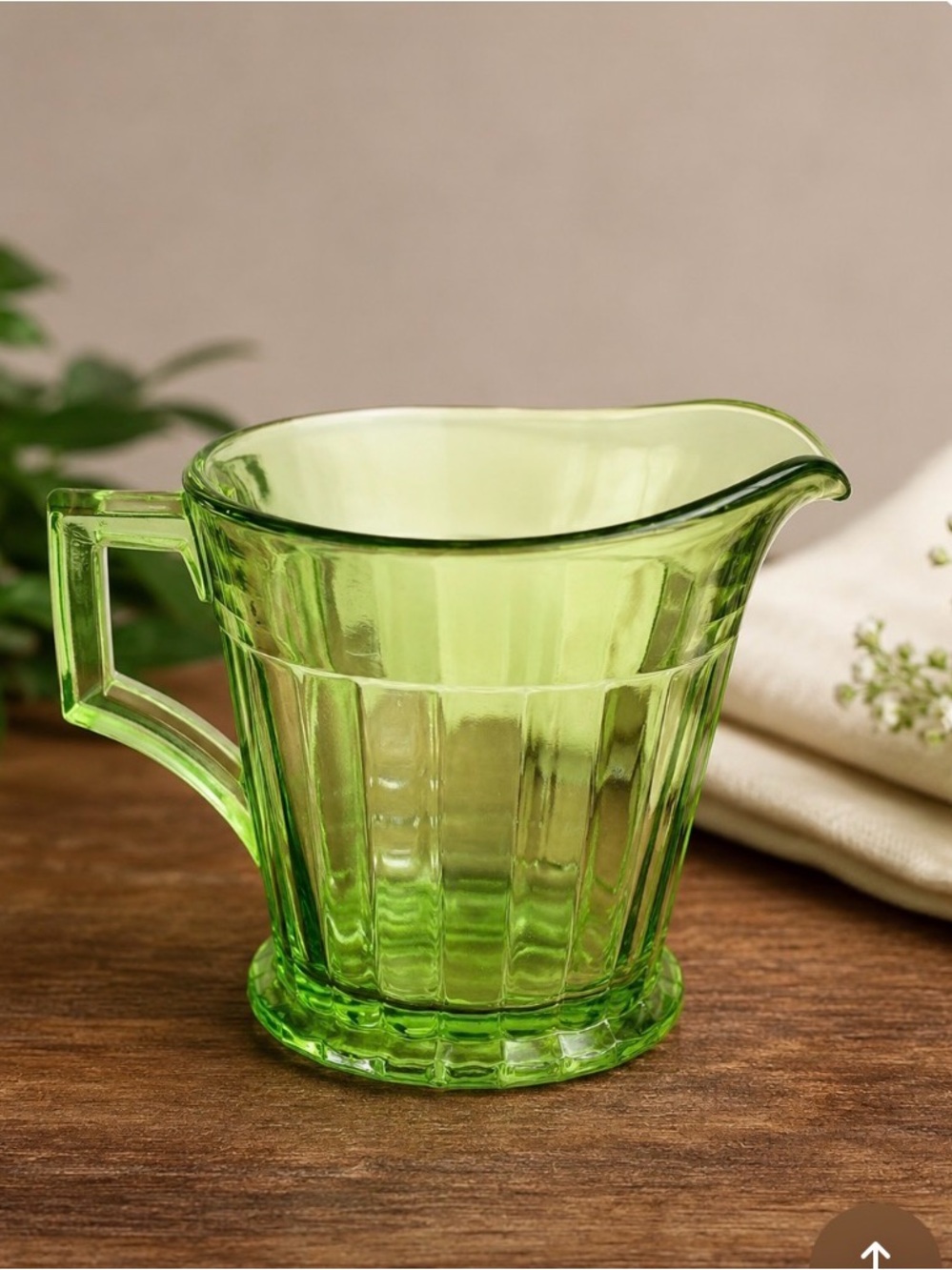Green creamer & Sugar bowl